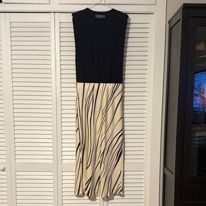 Primark Black and Cream Maxi Dress